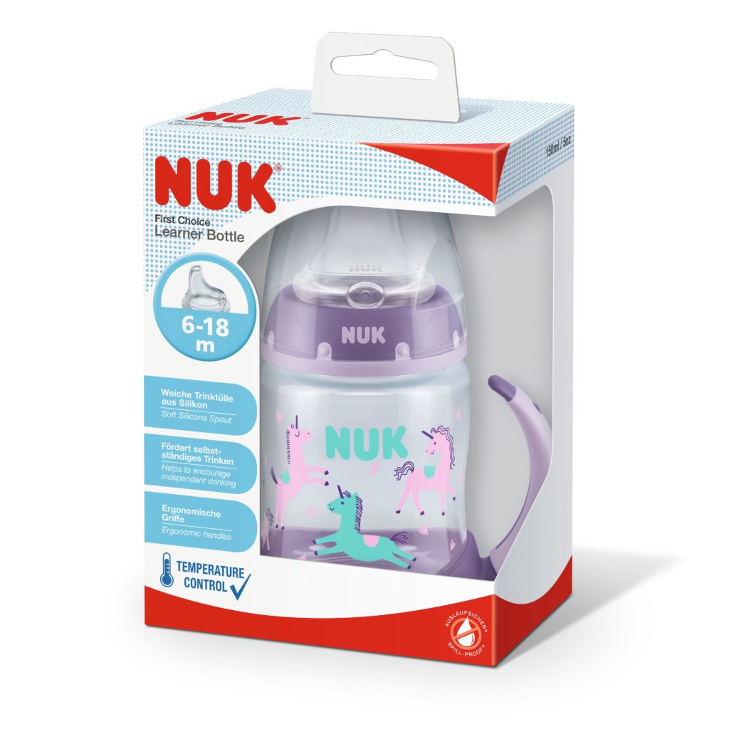 NUK čašica FC learner sa termometrom, silikon, 150 ml multicolor 10215335