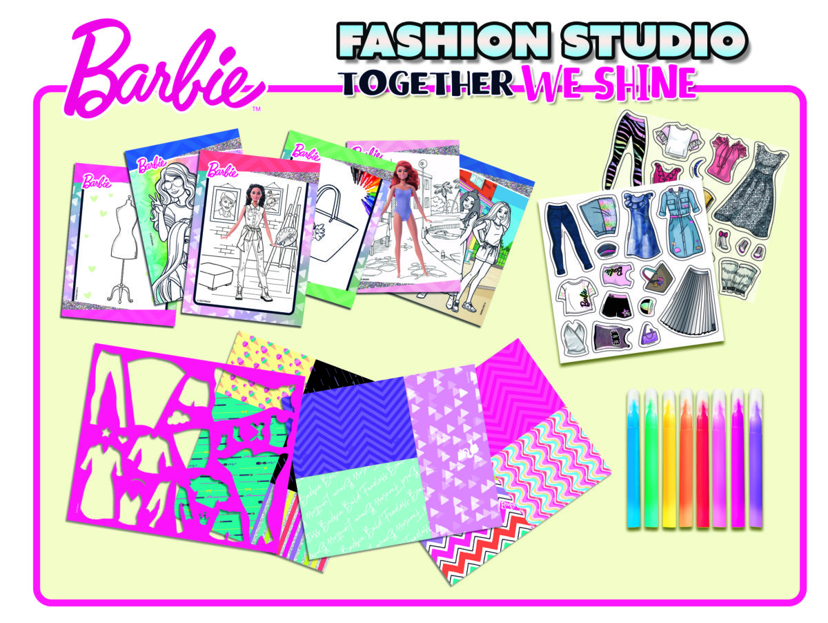 9788833512808 1166814 12808 CMYK1 BARBIE TOGETHER WE SHINE FASHION STUDIO 2