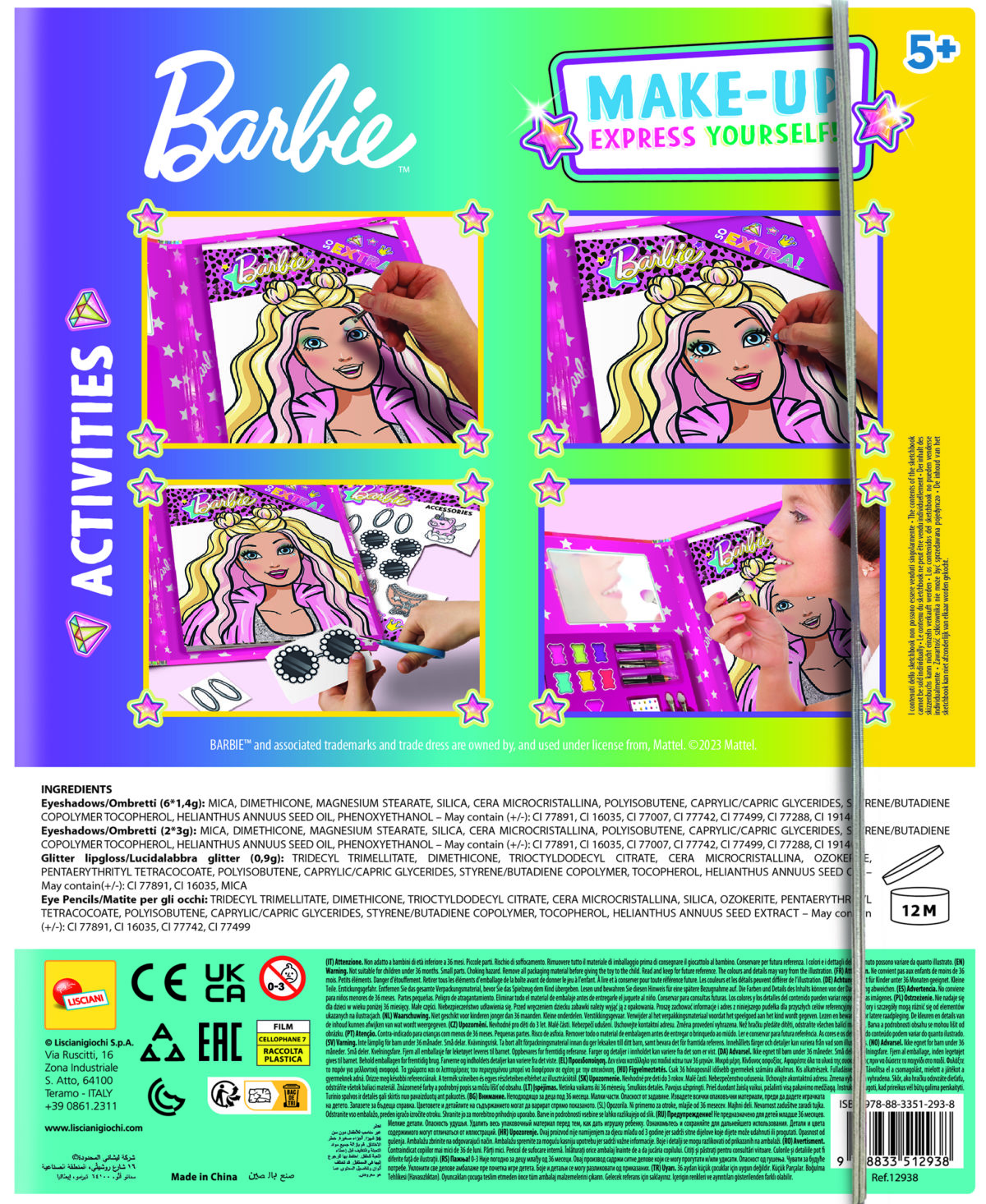 9788833512938 1166817 12938 CMYK1 BARBIE MAKE UP EXPRESS YOURSELF 2